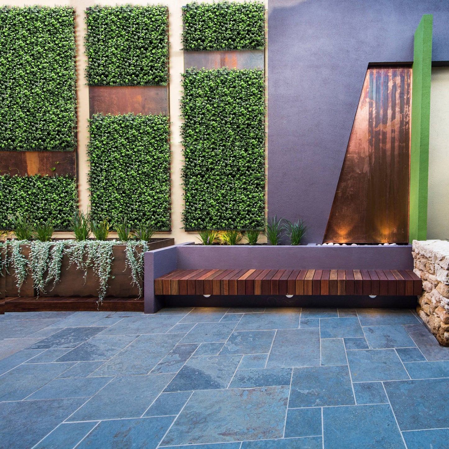 Jardin vertical Eucalipto pack 4 piezas 50x50 cm.