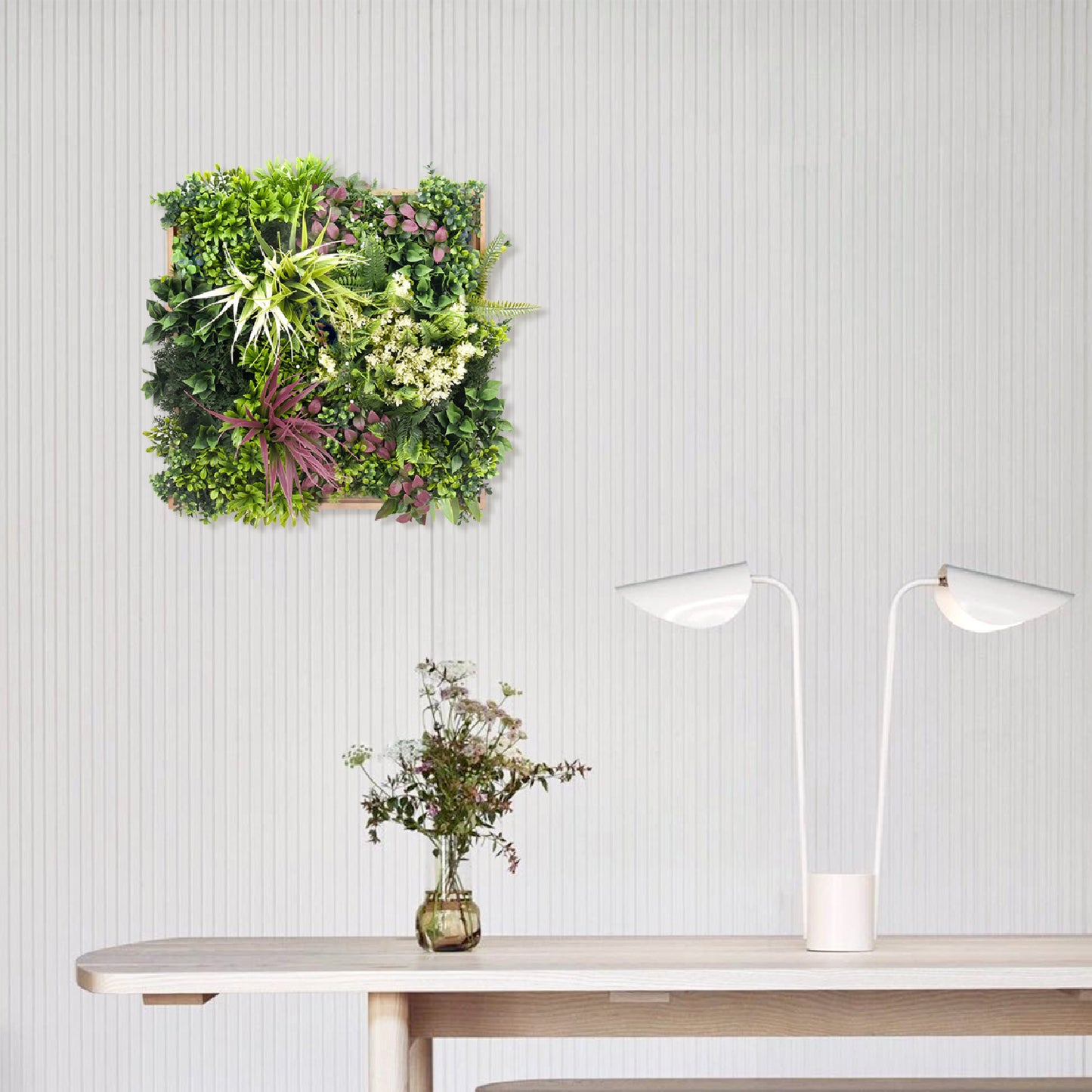 Jardin vertical Maldivas pieza 50x50 cm. marco