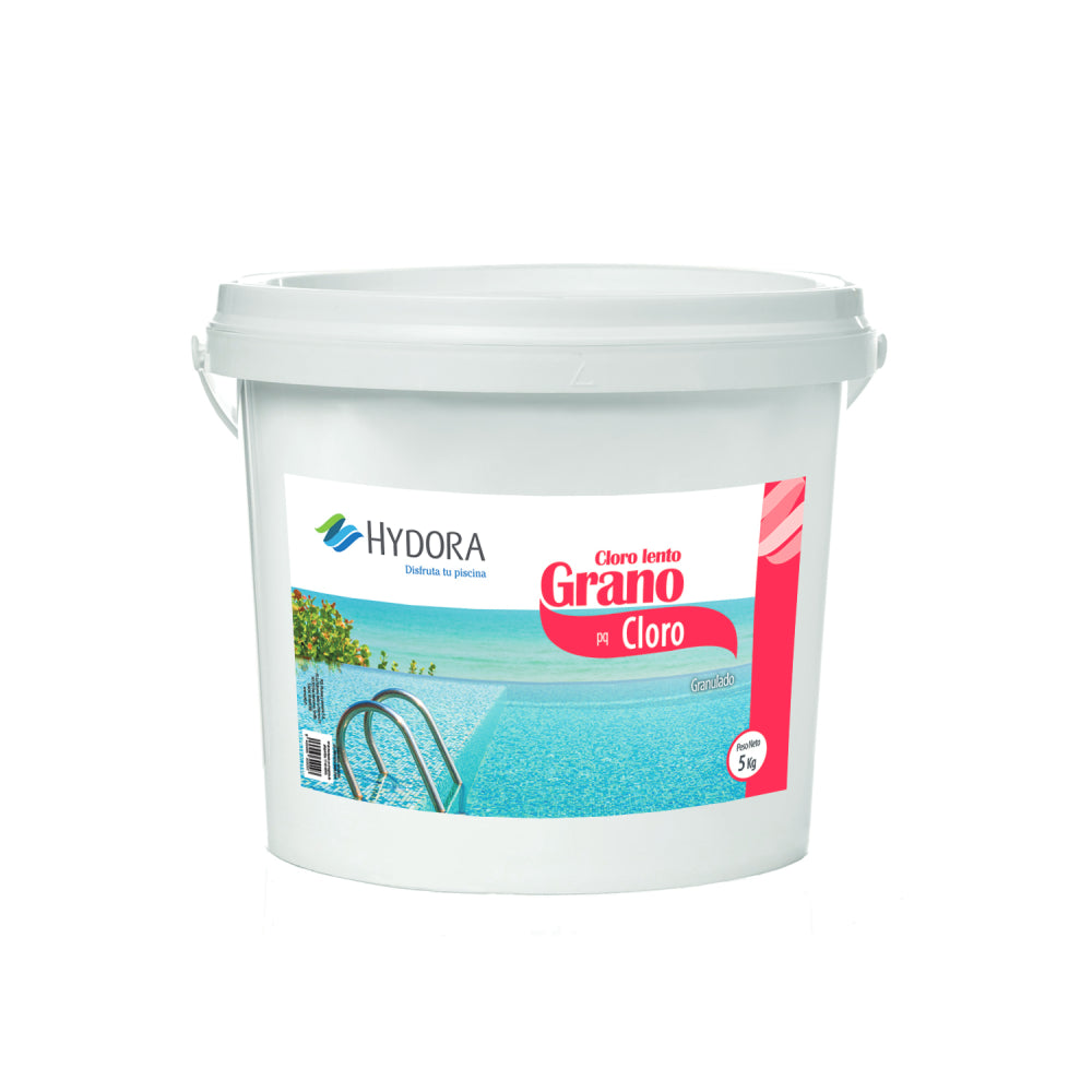 Cloro lento granulado Hydora 5 kg.