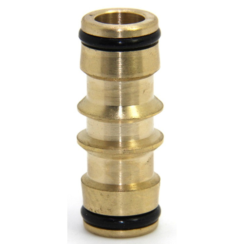 Conector simple manguito doble latón