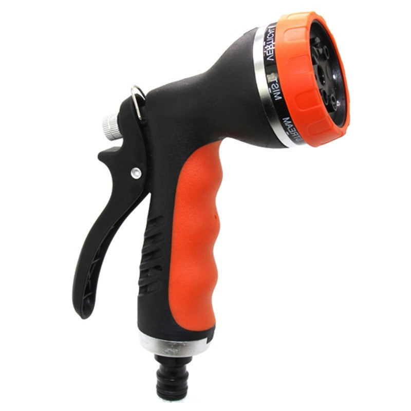 Pistola metalica 8 funciones soft coated blister