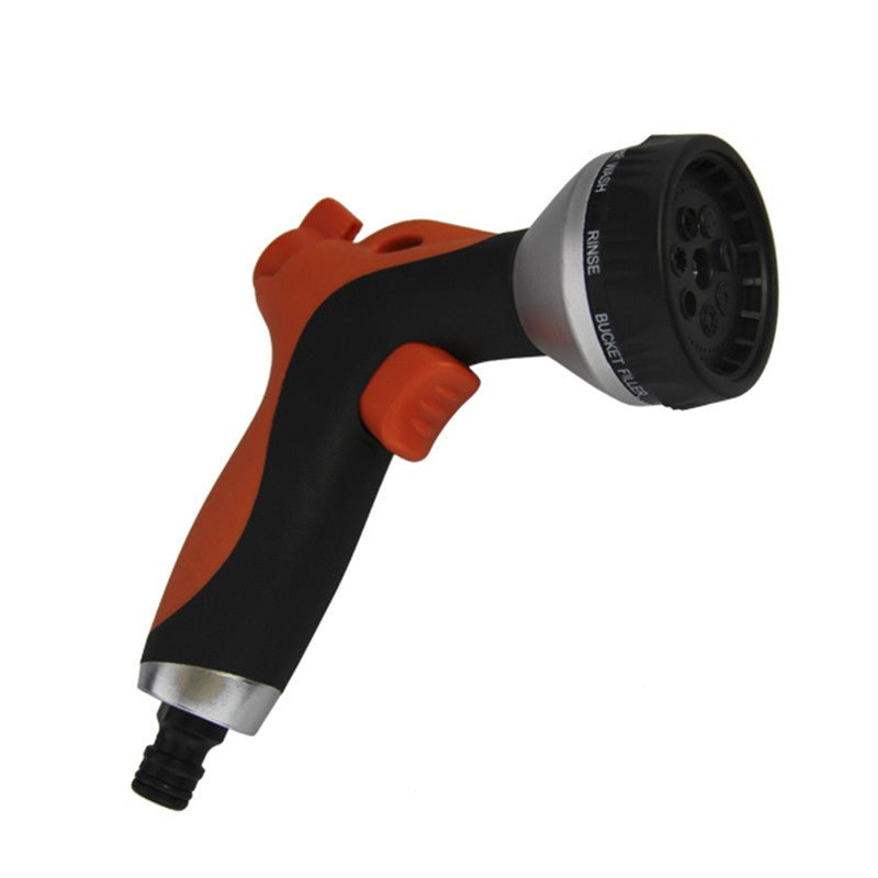 Pistola 8 funciones con gatillo soft coated blister