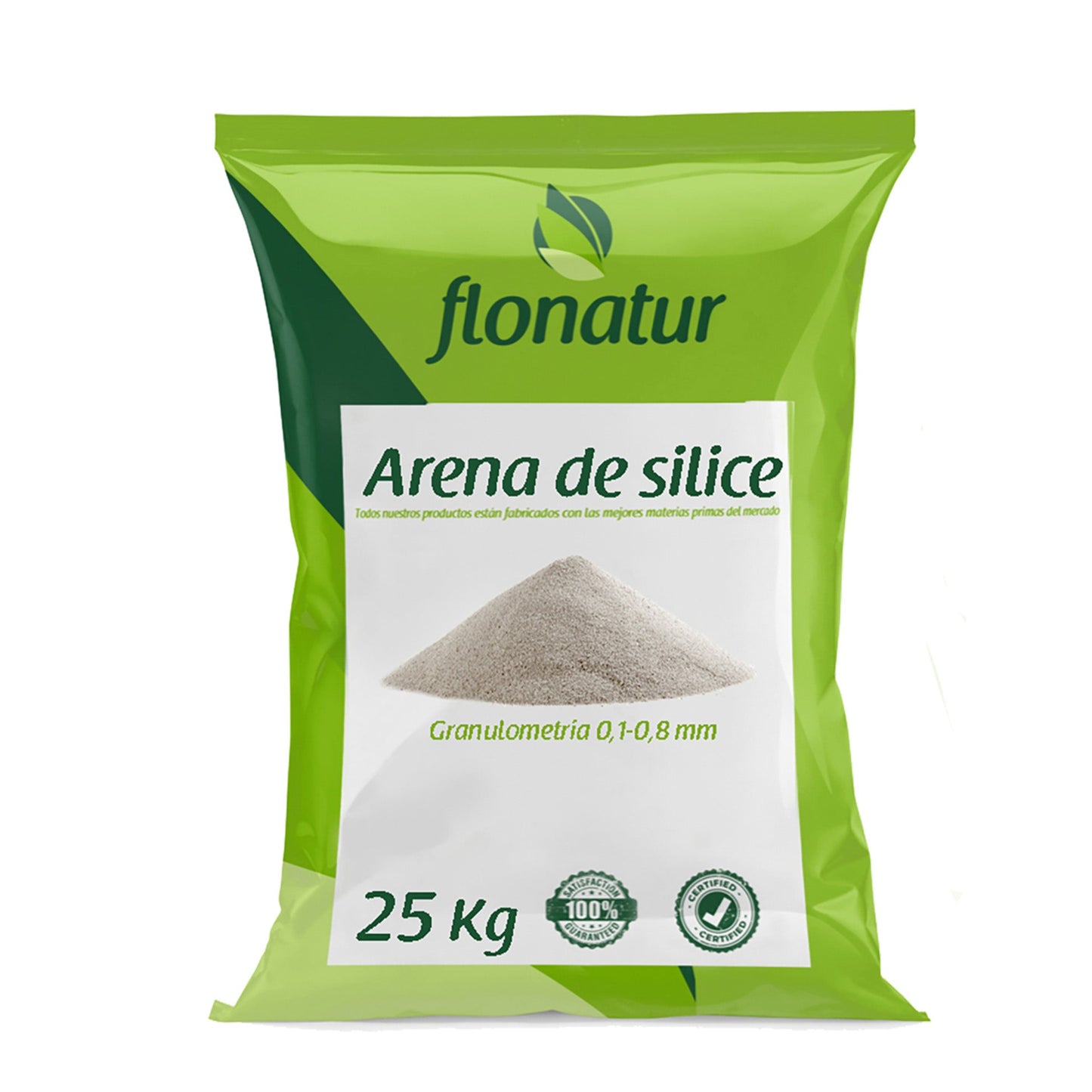 Arena de silice para césped artificial 25 kg. Flonatur