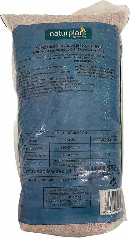 Abono de césped 5 kg. Naturplant