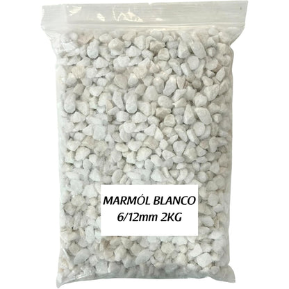Piedra marmolina acuario blanca 2kg