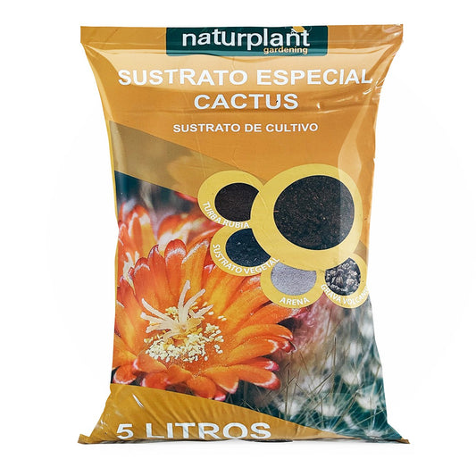 Sustrato especial cactus. 5 Litros. Naturplant.