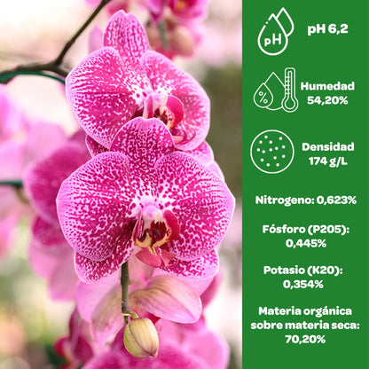 Sustrato especial orquídea. 5 Litros. Naturplant.