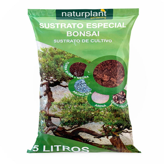 Sustrato especial bonsai 5 L. Naturplant.