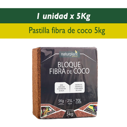 Fibra de coco pastilla 5 kg