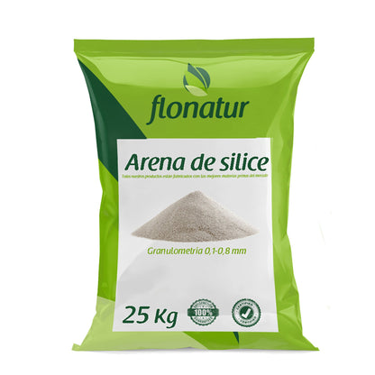 Arena de silice para césped artificial 25 kg. Flonatur