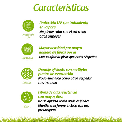 Césped artificial de 40 mm. modelo KENIA. Flonatur