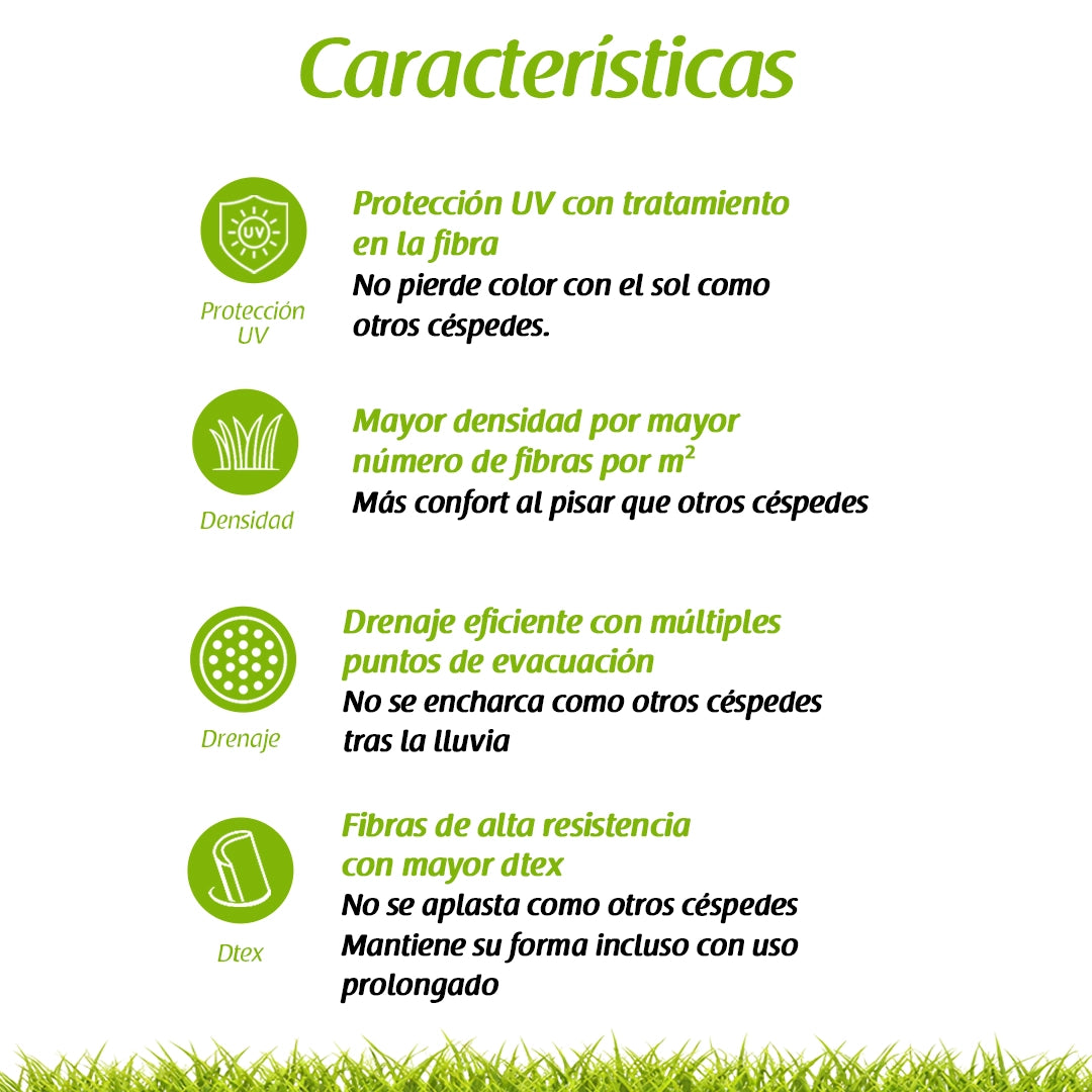 Césped artificial de 45 mm. modelo New York. Flonatur