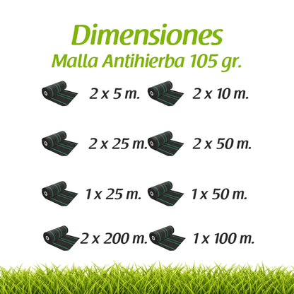 Malla antihierba 105 gr. Flonatur