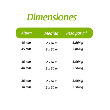 Césped artificial de 45 mm. modelo New York. Flonatur