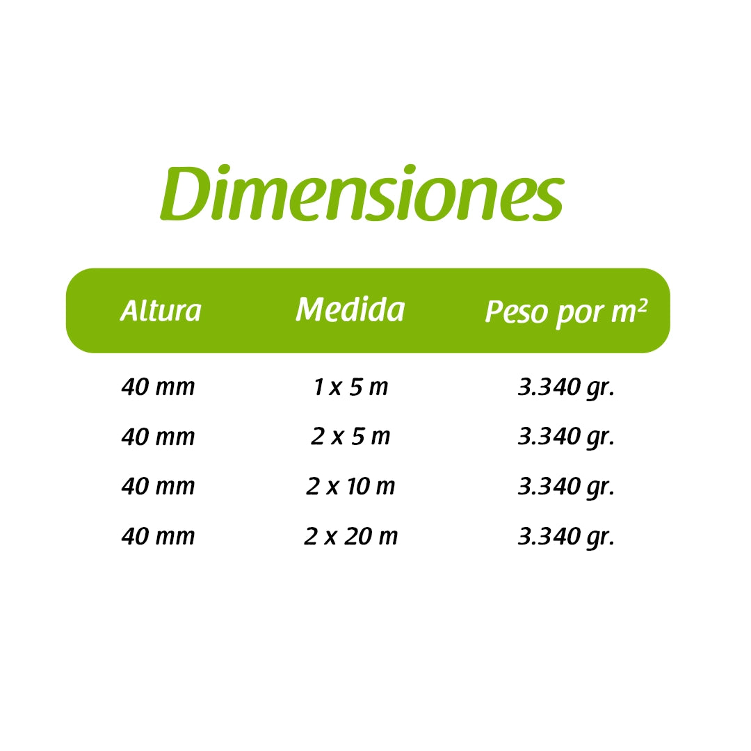 Césped artificial de 40 mm. modelo Tokio. Flonatur