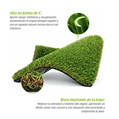 Césped artificial de 45 mm. modelo New York. Flonatur