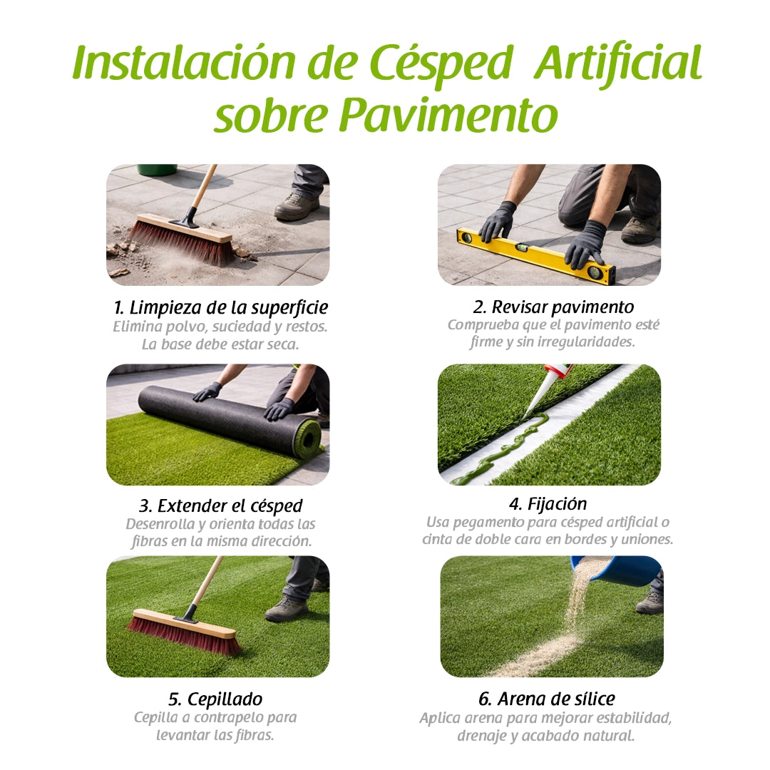 Césped artificial moqueta de 7 mm. de altura Flonatur